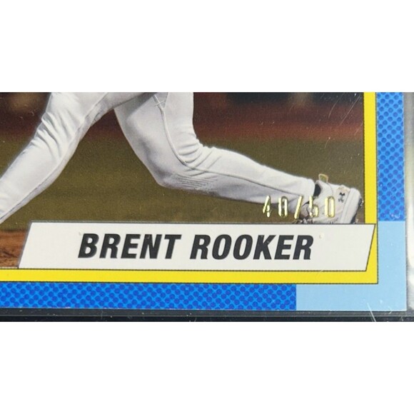 2025 Topps Series 2 35th Anniv. #90B2-8 A's Brent Rooker, Ser#40/50 - Picture 3 of 3
